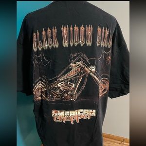 Vintage American Chopper Black Widow Bike T-shirt - Rare Vintage Shirt